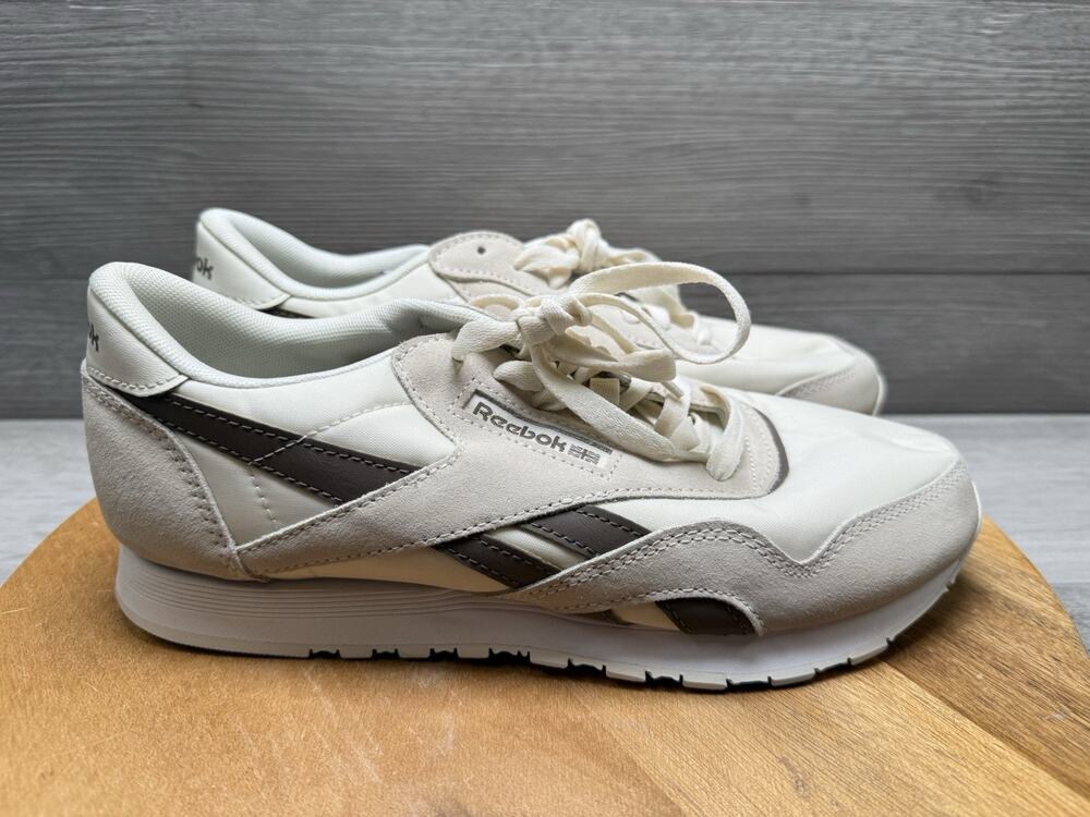 Reebok Classic Nylon Womens Gray Suede Lace Up Lifestyle Sneakers Shoes 8.5